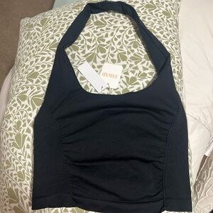 ANAND Black Halter Top
